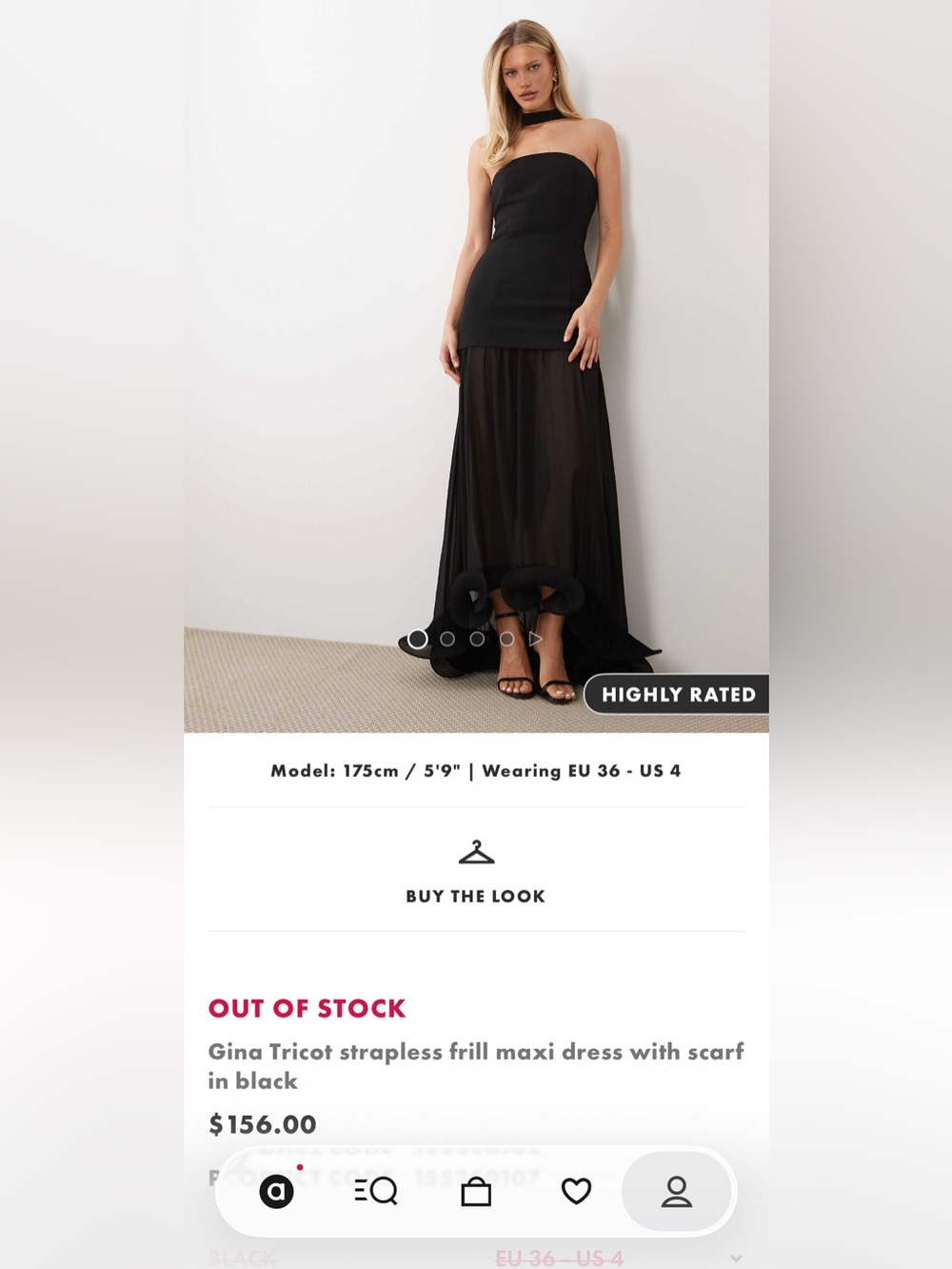 Black Strapless Maxi dress